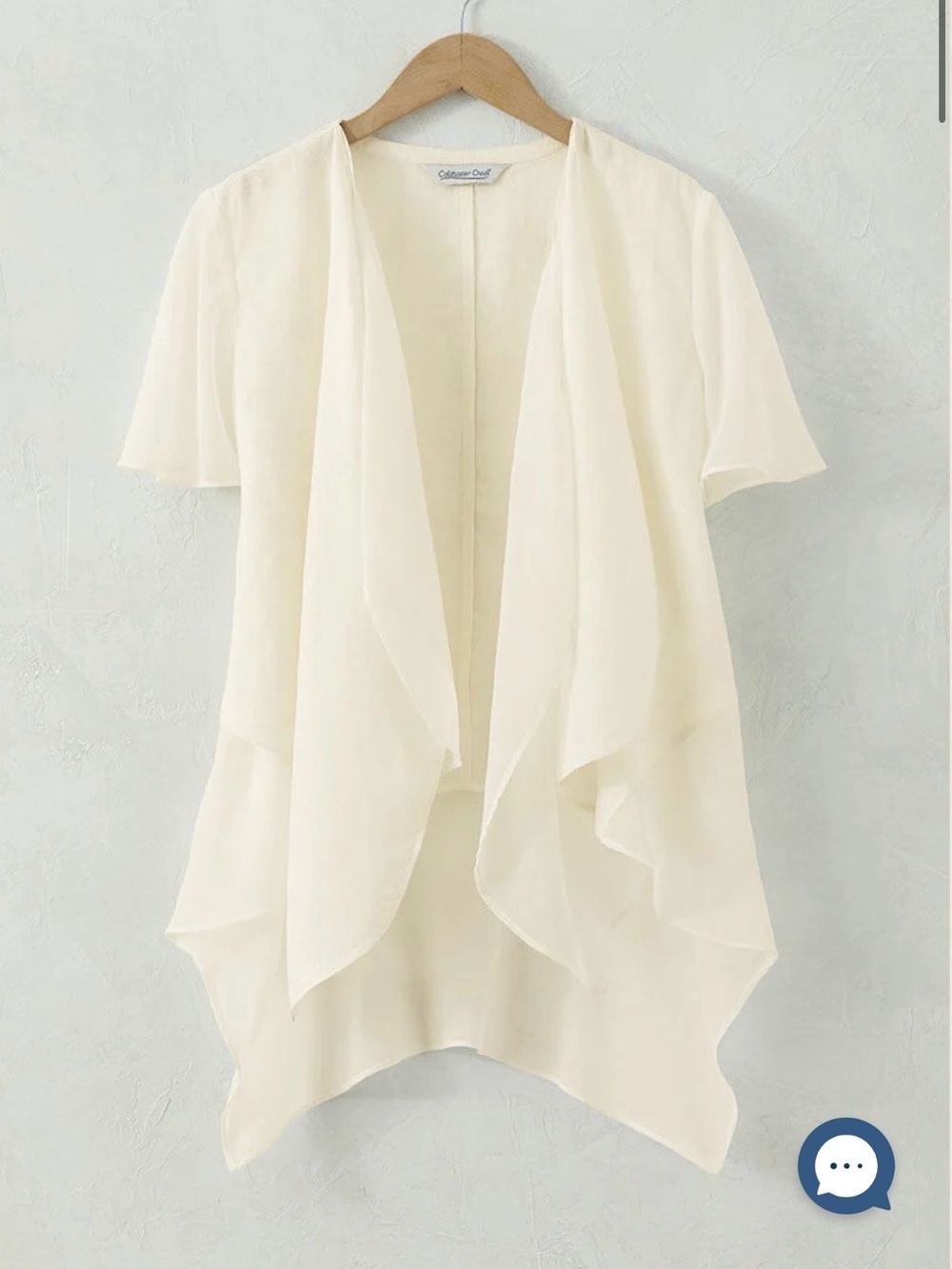 Coldwater Creek Layered Linen Topper